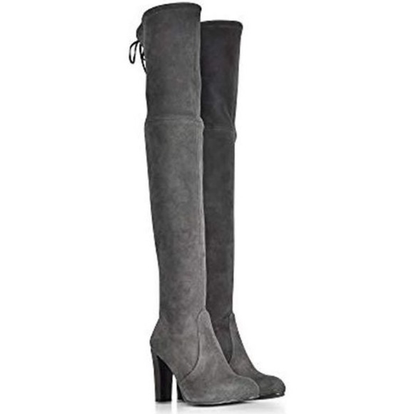 STUART WEITZMAN HIGHLAND BOOTS IN GREY PERFECT CONDITION! - Picture 1 of 8